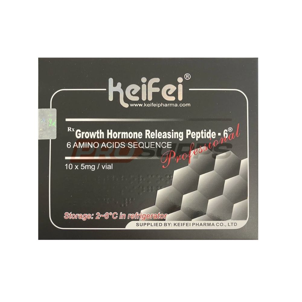 Untitled-design-207 KEIFEI PHARMA – GHRP 6 (GROWTH HORMONE – RELEASING PEPTIDE-6) 5mg/vial, 10 vials - Image 1
