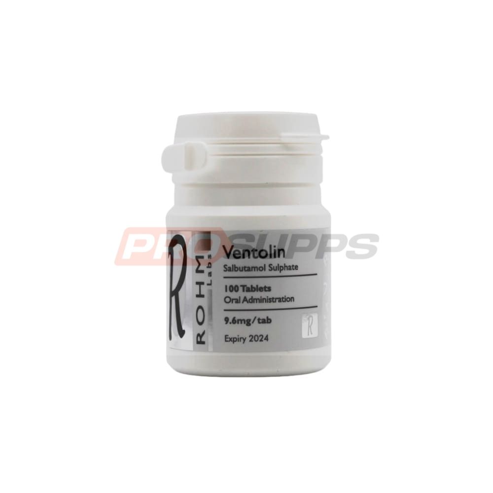 rohm-ventolin R.O.H.M (ROHM) – VENTOLIN (ALBUTEROL, SALBUTAMOL, PROVENTIL), 9.6mg/100tabs - Image 1